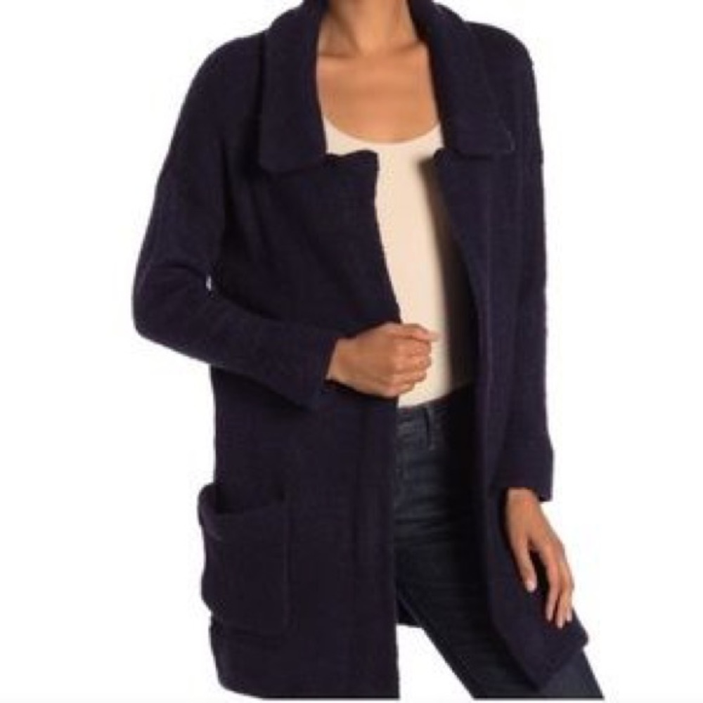 21 Main Notch Collar Navy Sweater Coat nwot SMALL